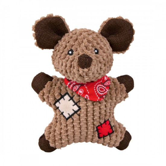 Іграшка Trixie для собак Мишка з латками та пискавкою плюш 19 см