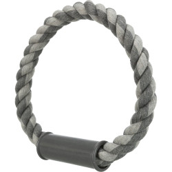 Іграшка Trixie для собак Кільце плетене з пластиковою ручкою текстиль 30 см