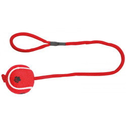 Іграшка Trixie для собак М_яч тенісний на мотузці з ручкою 50 см d-6 см