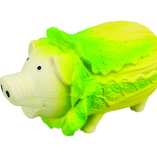 Іграшка Trixie для собак Капустяна свинка латекс 23 см світло-зелена