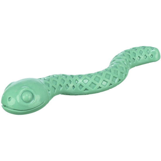 Іграшка Trixie для собак Змія для ласощів термопластична гума 27 см зелена