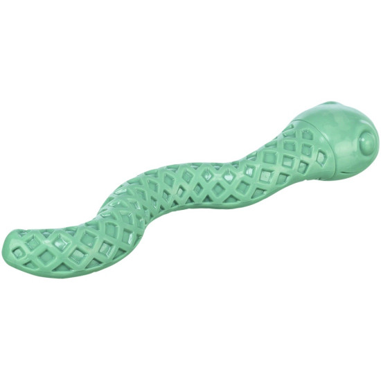 Іграшка Trixie для собак Змія для ласощів термопластична гума 27 см зелена