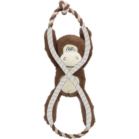 Іграшка Trixie для собак Мавпа зі звуком поліестер/бавовна коричнева 40см