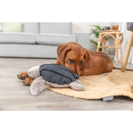 Іграшка Trixie для собак BE NORDIC Черепаха Хауке поліестер/бавовна сірий 34см