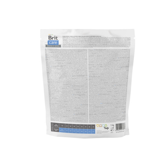 Корм сухий Brit Care Dog Sustainable Adult Large Breed для дорослих собак великих порід з куркою та комахами 1 кг