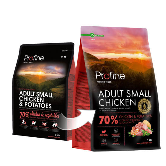 Корм сухий Profine Small Chicken and Potatoes д/собак малих порід курка і картопля 3 кг