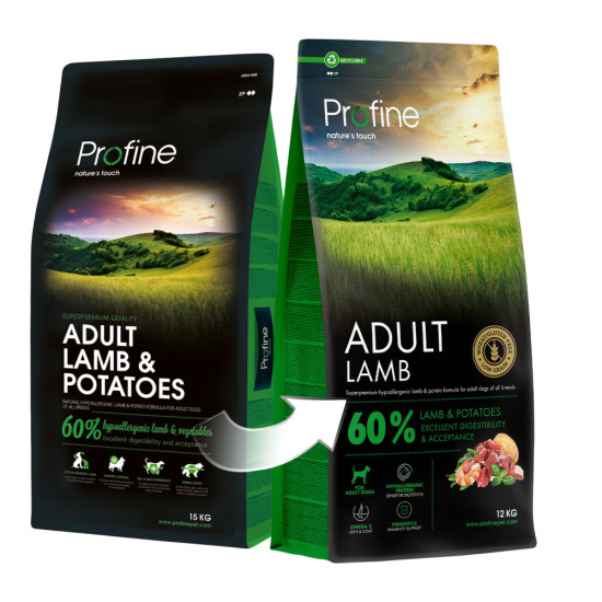 Корм сухий Profine Lamb and Potatoes д/собак ягня і картопля 12 кг