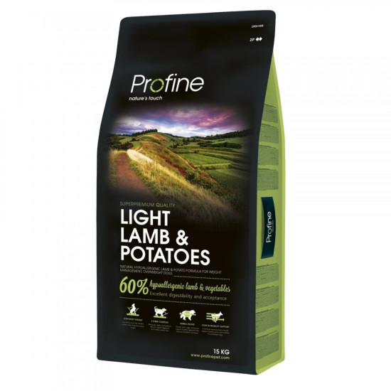 Корм сухий Profine Light Lamb для дорослих собак з надмірною вагою з ягнятиною та картоплею 15 кг