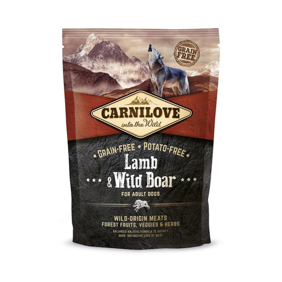 Корм сухий Carnilove Adult Lamb and Wild Boar для дорослих собак усіх порід з ягнятиною та диким кабаном 1,5 кг