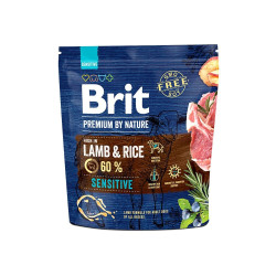 Корм сухий Brit Premium Dog Sensitive Lamb для собак з чутливим травленням з ягням 1 кг