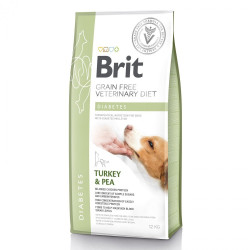 Корм сухий Brit Grain Free VetDiet Dog Diabetes для собак з цукровим діабетом з індичкою та горохом 12 кг