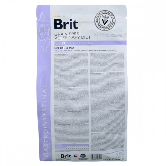 Корм сухий Brit Grain Free VetDiet Dog Gastrointestinal для дорослих собак при порушенні травлення з оселедцем лососем та го