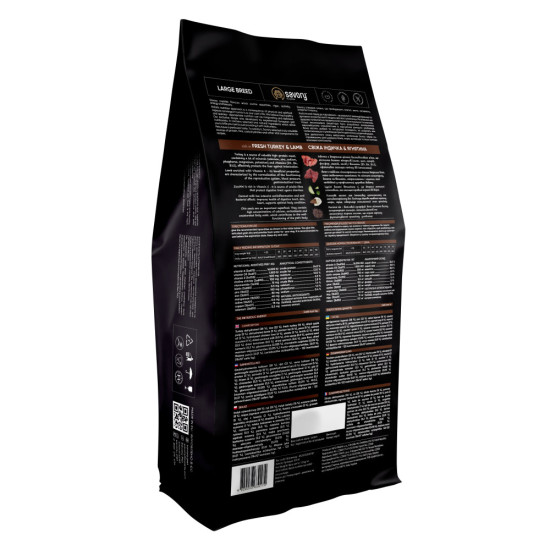 Корм сухий Savory Large Breeds rich in Fresh Turkey and Lamb для дорослих собак великих порід від 25 кг зі свіжим ягням та і