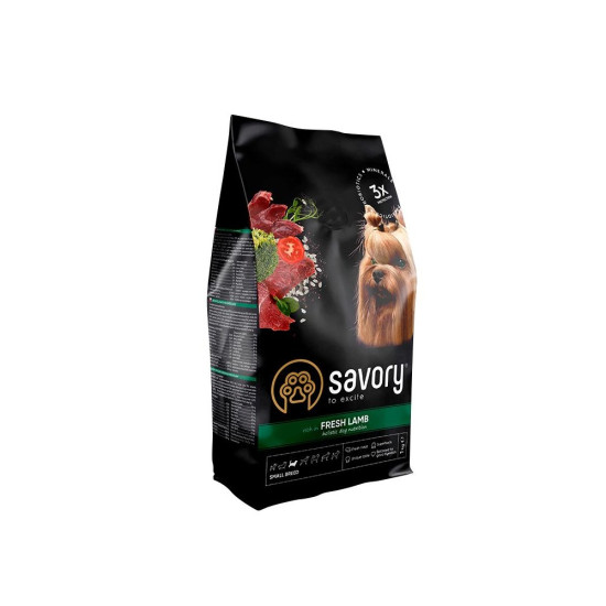 Корм сухий Savory Small Breeds rich in Fresh Lamb для дорослих вибагливих собак малих порід до 10 кг зі свіжим ягням 1 кг