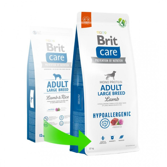 Корм сухий Brit Care Dog Hypoallergenic Adult Large Breed для дорослих собак великих порід гіпоалергенний з ягням 1 кг