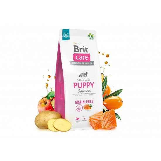 Корм сухий Brit Care Dog Grain-free Puppy для цуценят беззерновий з лососем 12 кг
