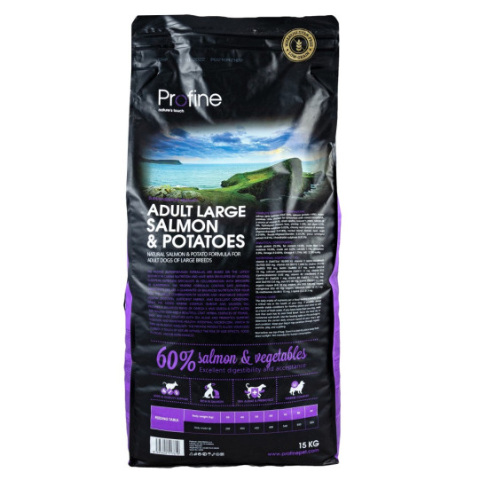 Корм сухий Profine Adult Large Breed Salmon для дорослих собак великих порід вагою від 25 кг з лососем та картоплею 15 кг