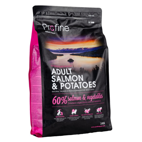Корм сухий Profine Adult Salmon для дорослих собак усіх порід з лососем та картоплею 3 кг