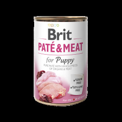 Корм вологий Brit Care Pate and Meat для цуценят з куркою та індичкою 400 г