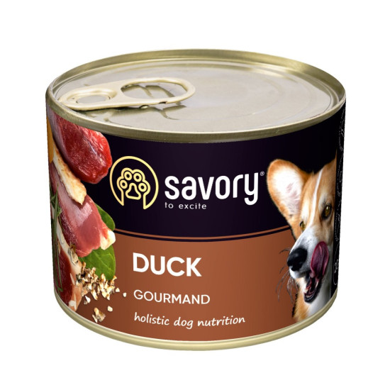 Корм вологий Savory Dog Gourmand Duck паштет для дорослих собак усіх порід з качкою 200 г