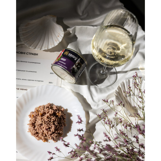 Корм вологий Savory Dog Gourmand Beef паштет для дорослих собак усіх порід з яловичиною 200 г