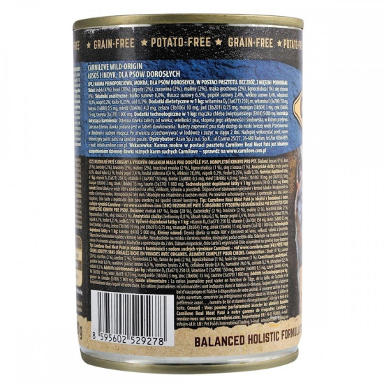 Корм вологий Carnilove Dog k консерви для собак з лососем та індичкою 400 г
