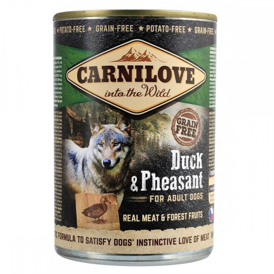 Корм вологий Carnilove Dog k консерви для собак з качкою та фазаном 400 г