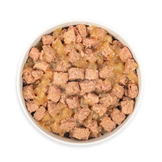 Вологий корм для собак Pet Chef шматочки в желе з яловичиною 800 г