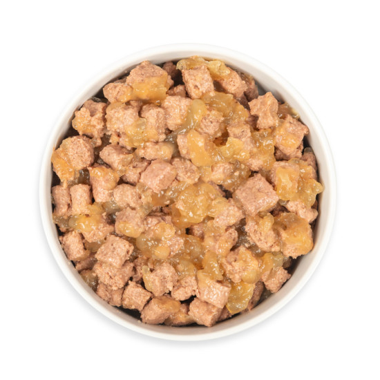 Вологий корм для собак Pet Chef шматочки в желе з куркою 415 г