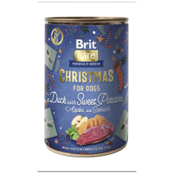 Корм вологий Brit Care Christmas for Dogs Duck with Sweet Potatoes для дорослих собак різдвяна вечеря з качкою та бататом 40