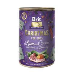 Корм вологий Brit Care Christmas for Dogs Lamb with Carrots для дорослих собак різдвяна вечеря з ягням та морквою 400 г