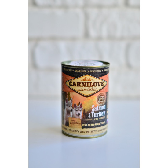 Корм вологий Carnilove Puppy k консерви для цуценят з лососем та індичкою 400 г