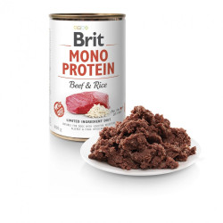 Корм вологий Brit Mono Protein Beef and Rice для собак з яловичиною та рисом 400 г