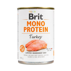 Корм вологий Brit Mono Protein Turkey для собак з індичкою 400 г