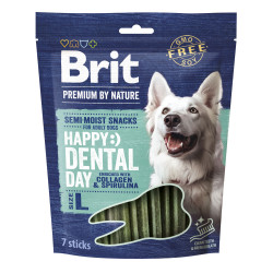 Ласощі Brit Premium Dental Snacks L для cобак великих порід з колагеном і спіруліною 250 г
