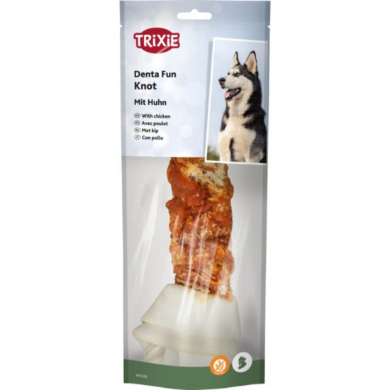 Ласощі Trixie Denta Fun для собак Кісточка для чищення зубів з куркою 25 см 220 г