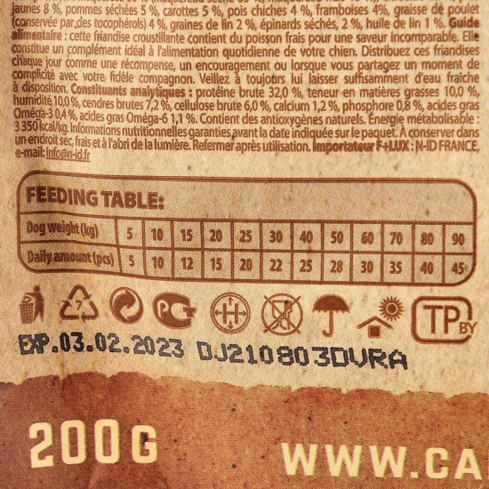 Ласощі Carnilove Dog Crunchy Snack Mackerel with Raspberries для собак для міцного імунітету зі скумбрією та малиною 200 г