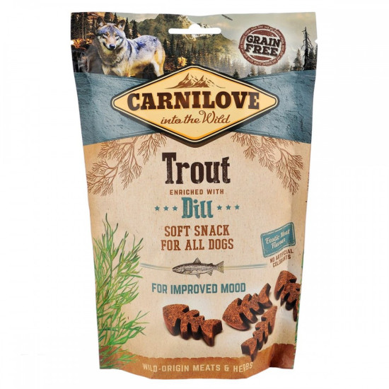 Ласощі Carnilove Dog Semi Moist Snack Trout with Dill для собак з фореллю та кропом 200 г