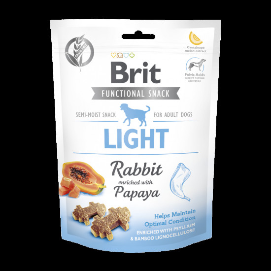 Ласощі Brit Care Functional Snack Light для собак для контролю ваги з кроликом та папаєю 150 г