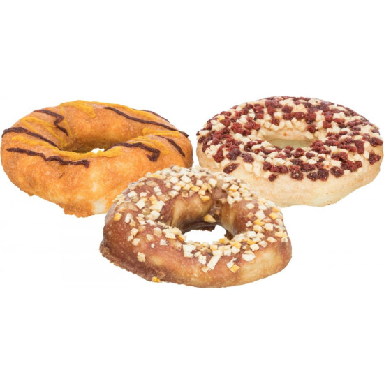 Ласощі Trixie Donuts для собак набір пончиків качка/тріска/курка 10 см 3 шт 100 г