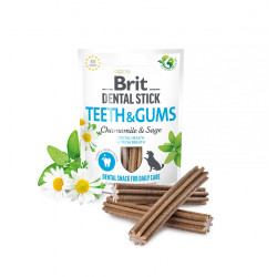 Ласощі Brit Dental Stick Teeth and Gums для дорослих собак з ромашкою та шавлією для здоров я ясен і зубів 7 шт 251 г