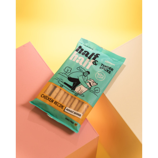 Ласощі HalfHalf м ясні палички для собак, з куркою 100 г