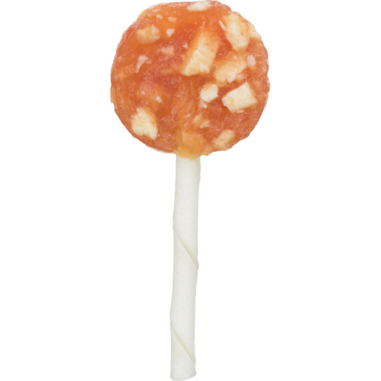 Ласощі Trixie Chicken Cheese Lolly bulk для собак Сирний льодяник з куркою брутто 10 см 20 г