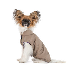 Жилет Pet Fashion Hardy для собак утеплений водонепроникний з отвором для повідця бежевий розмір M2