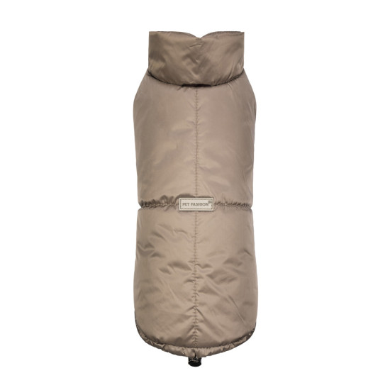 Жилет Pet Fashion Hardy для собак утеплений водонепроникний з отвором для повідця бежевий розмір M