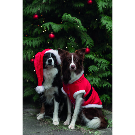 Попона Trixie для собак Різдвяна Санта червона поліестер S 52х35 см