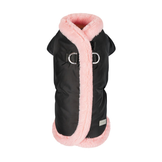 Куртка Pet Fashion Mery для собак чорний/рожевий ХХS