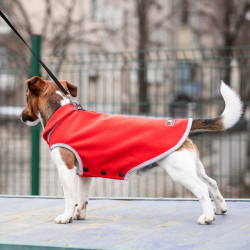 Жилет Pet Fashion Fleecy для собак червоний/сірий М