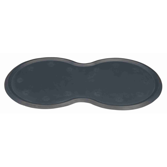 Килимок під миску Trixie для собак темно-сірий каучук 45х25 см