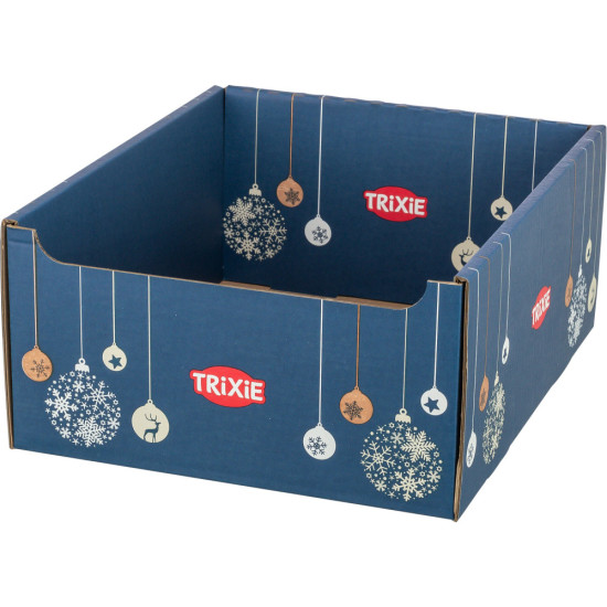 Короб Trixie для ласощів картонний з різдв яним принтом 30,5х15,5х36 см